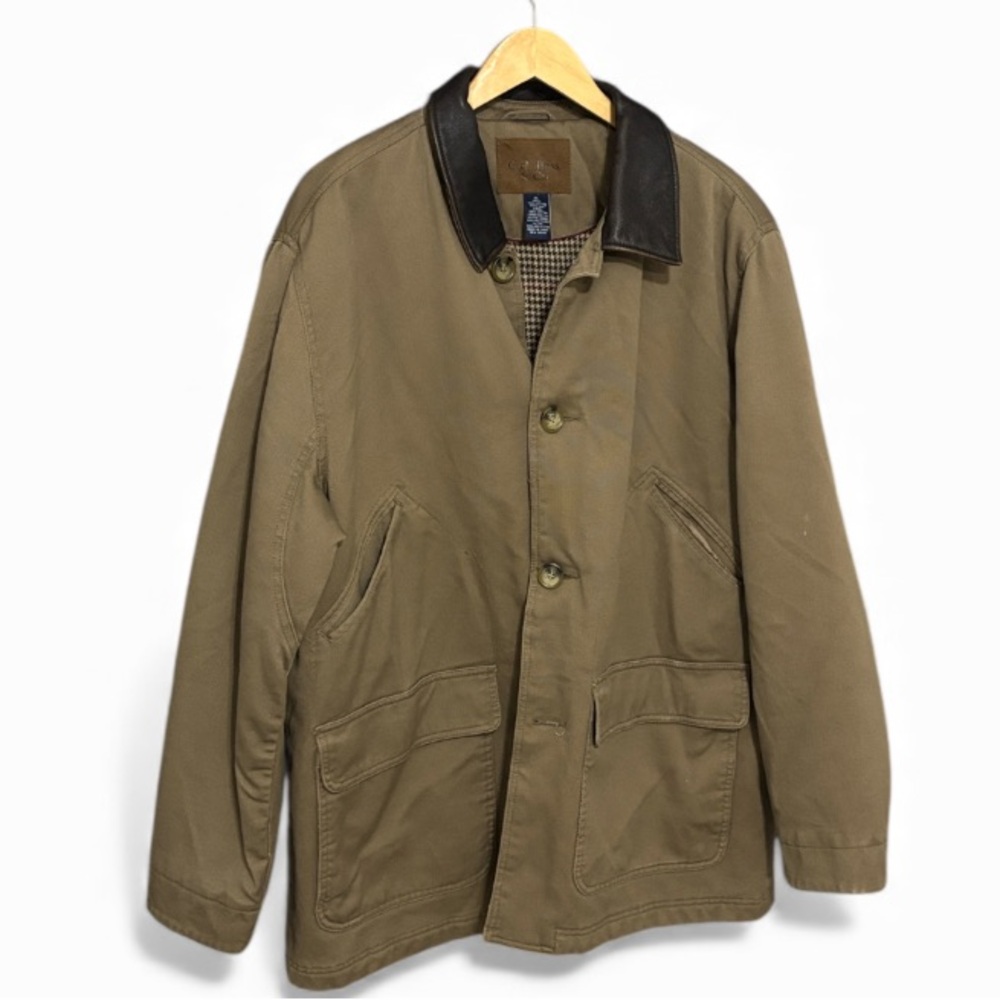 G.H.‎ Bass & Co Barn Chore Utility Leather Collar Jacket Size XL